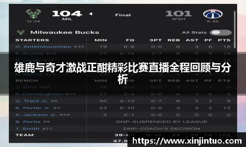 雄鹿与奇才激战正酣精彩比赛直播全程回顾与分析
